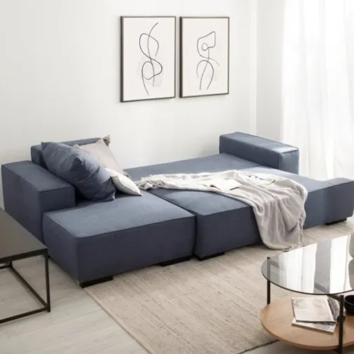Klast Home Sofás Cama|Sofás Con Chaise Longue>Alan Azul