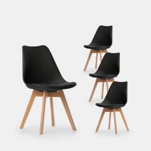 Klast Home Packs 4 Sillas>Kler Negro